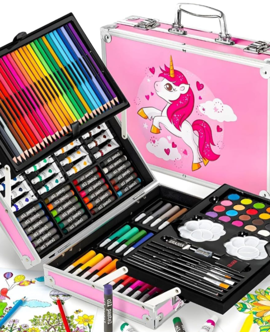 Deluxe 145 Piece Unicorn Art & Craft Drawing Set
