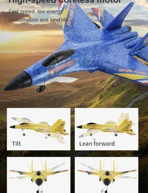 KIDSZILLA Remote Control Airplane 2.4 GHz Glider RC Plane,