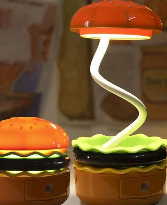Elecart Burger Delight: Folding LED Night Lamp
