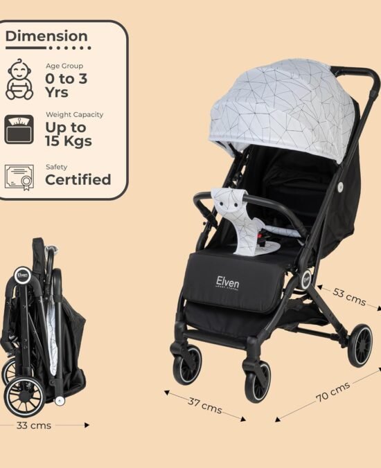 Elven Easy Flyer Baby Stroller Pram Buggy for Babies Kid