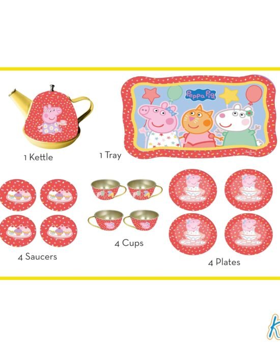 Peppa Pig Children Teaset with Pig Doll for Kids Tea Party