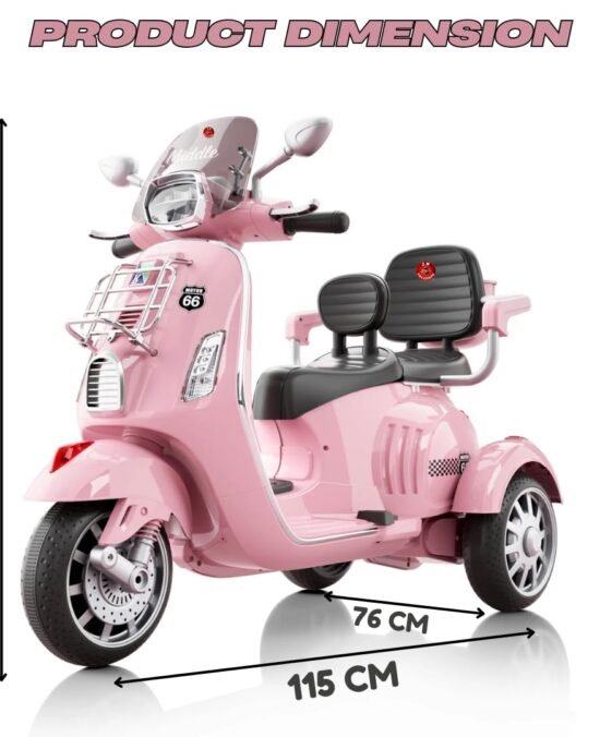 JN Creations Dual Seater 12V 3-Wheel Battery